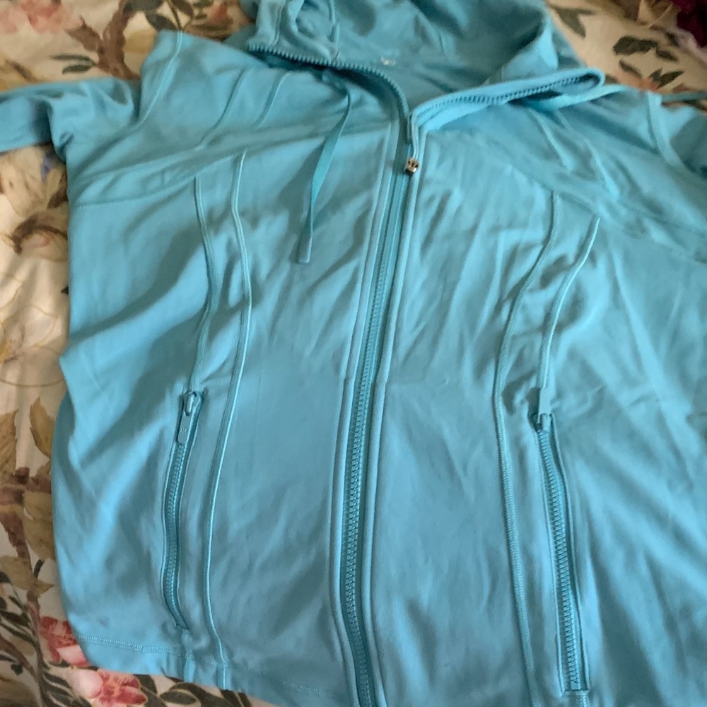 lululemon athletica Light Blue Hooded Zip Jacket